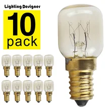 10 шт. 25 Вт 300 градусов высокой температуры лампа лампочка для духовки микроволновая печь лампы соли Хрустальная колба E14 винт Кепки карликовый лампа солевая хрустальная лампа