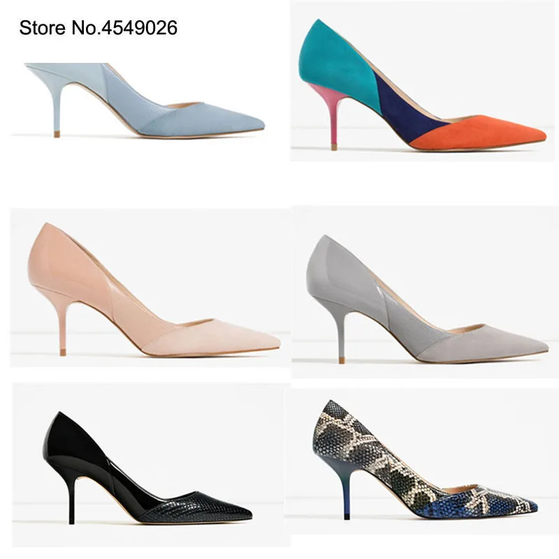 

2019 Latest Fashion Women Shoes and Bags To Match Sexy Lady Sandals High (5cm-8cm) Thin Heels Pointed Toe Slip-On Casual