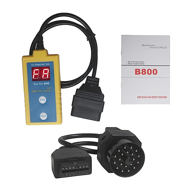 JX-LCLYL B800 SRS подушка безопасности автомобиля сброса OBD2 сканер инструмент диагностики для BMW E34 E36 E38 94-03