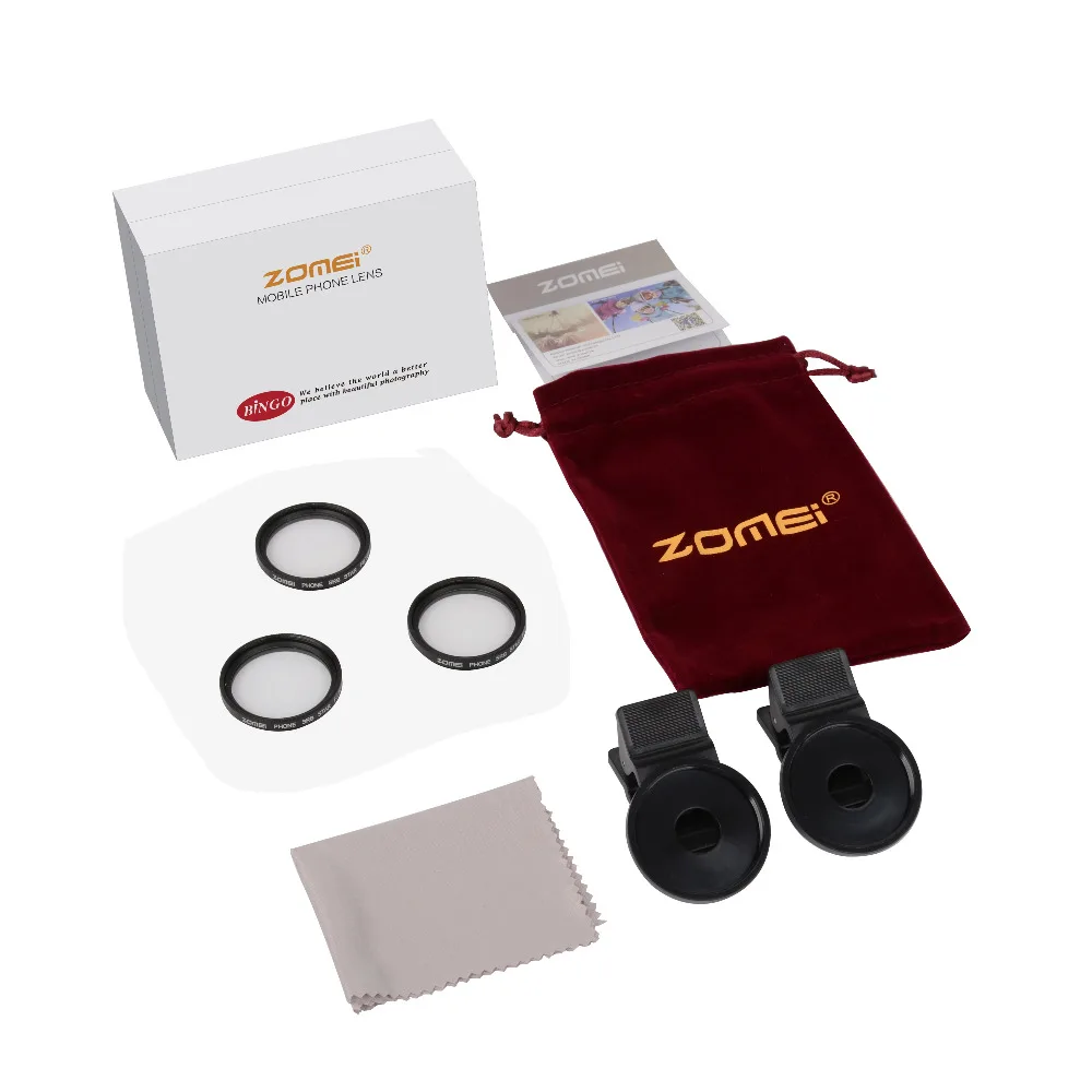 ZOMEI Professional Smart Phone Camera Lens Filters Universal 37MM M3 4 Points + 6 Points + 8 Points Lens Filter Set CD50