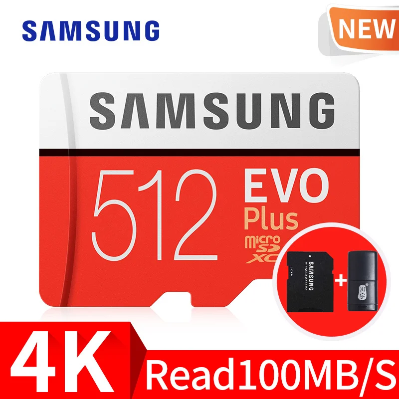 Карта памяти samsung Micro Sd Evo Plus 512 ГБ Sdhc Sdxc класс 10 C10 Uhs-1 Tf карты транс флэш 4k Microsd - Емкость: 512GB