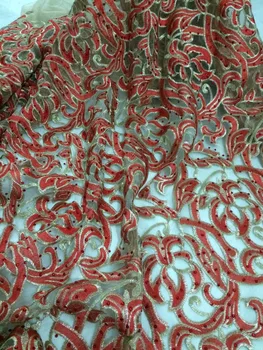 

luxury J-111667 embroidery tulle mesh lace fabric with lots of stones for wedding dress