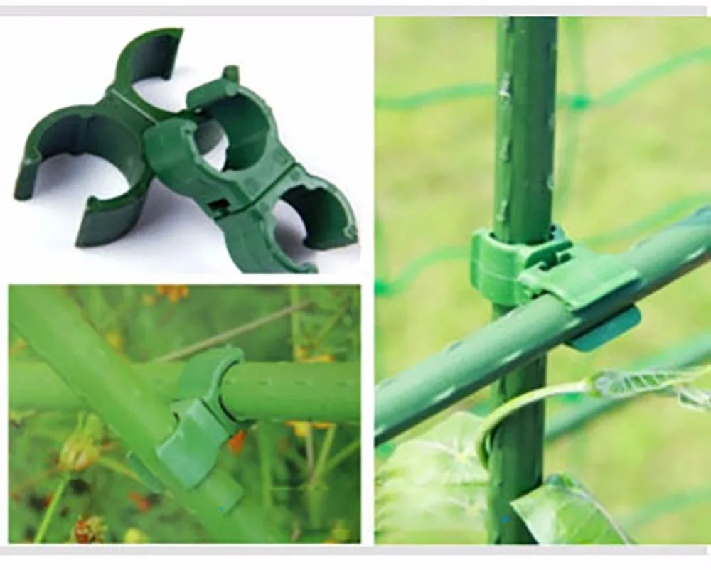 

(25-Pack) Swivel Connectors Plant Grafting Stakes Connector Clip Suitable for 8mm/11mm/16mm Plant Stakes