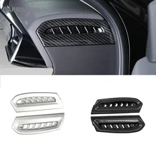 Углеродное волокно ABS приборной панели автомобиля на выходе vent Планки Стикеры украшения обложки автомобиль-Стайлинг для Toyota Camry XV70 C705
