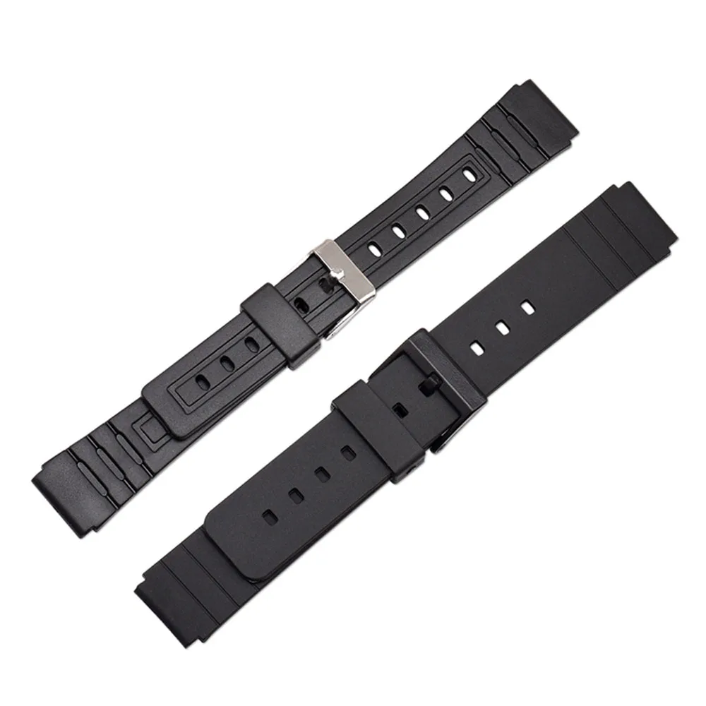 

Silicone Rubber 16mm Watchband Band Men Sports Diving Black Strap Replacement Wristwatch Belt Watch Accessories Loop