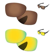 24 К золотой и медь коричневый 2 пары Поляризованные замена оптические стёкла для отправки солнцезащитные очки женщин рамки UVA и UVB