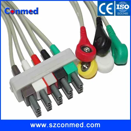 Multi-link 5-lead ECG cable and leadwires with ce mark for Philips