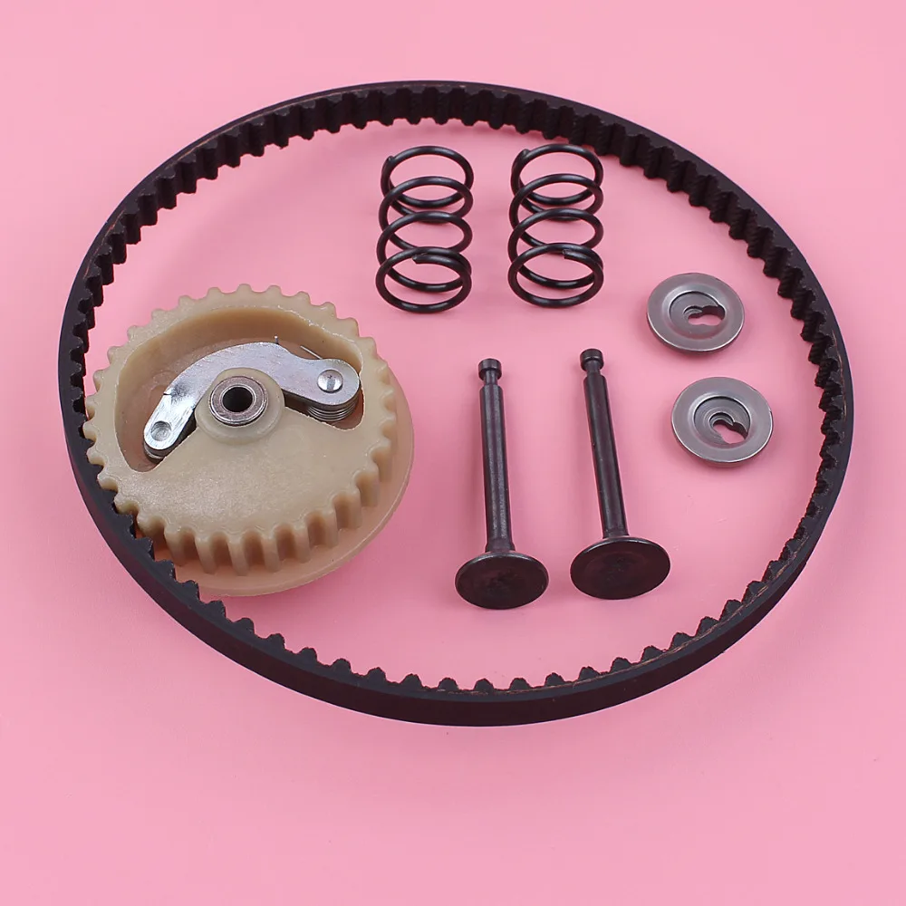Timing Belt Camshaft Pulley Valve Spring Retainer Set For Honda GX35 GX 35 4 Stroke Engine Motor Lawn Mower Trimmer Part Timing Belt Camshaft Pulley Valve Spring Retainer Set For Honda GX35 GX 35 4 Stroke Engine Motor Lawn Mower Trimmer Part