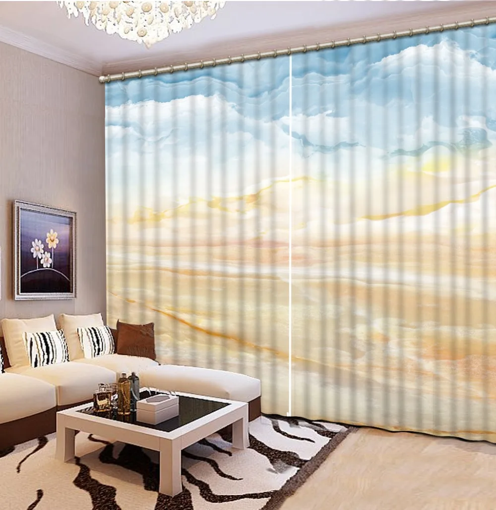 classic curtains Custom any size photo for room blue | Дом и сад