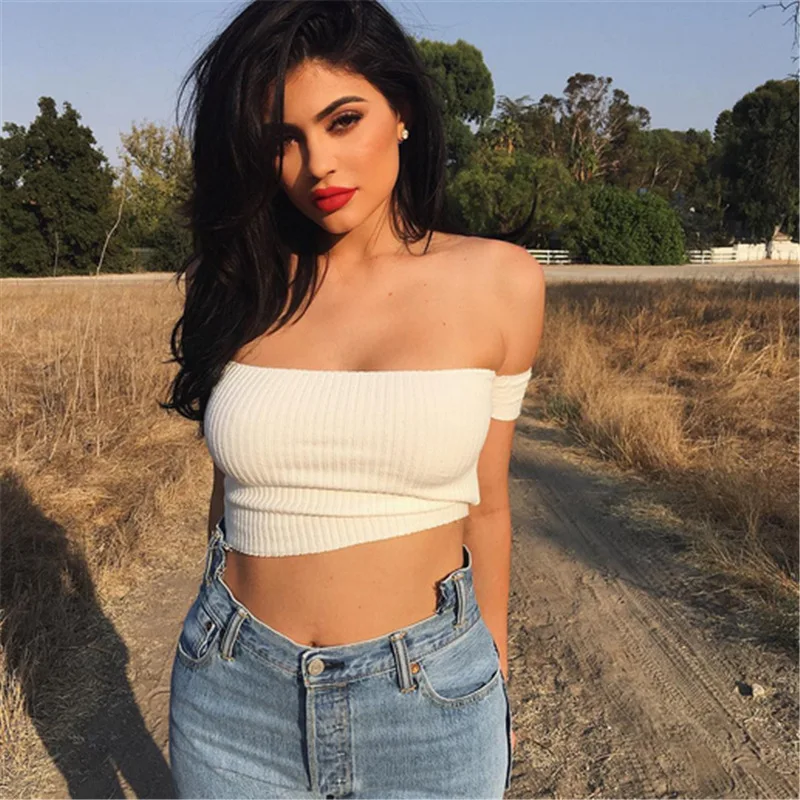 

JSMY Women Wrapped Chest Sexy Off Shulder Short Sleeve T-shirt Vest Top Slim Short Vest Summer New Solid Color Slim Tube Top
