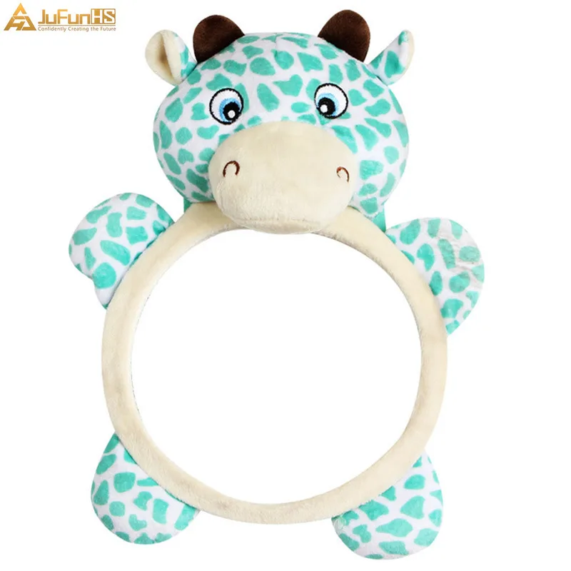 Balight Safety Seat Rear Facing View Mirror Child Observation Shatterproof Plush Animal Mirror 1 pcs
