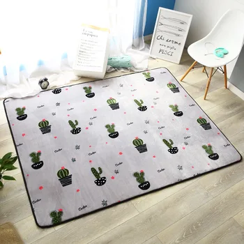 

Nordic INS Flannel Modern Carpet for Living Room Black and White Cactus Cloud Pattern Area Rug Large Size Home Door Mat alfombra