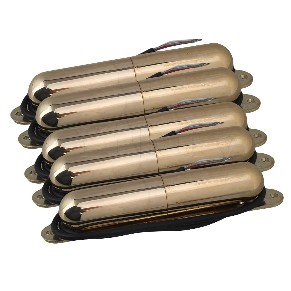 Yibuy Gold Vintage Lipstick Tube Pickup for Single Coil Electric Guitar