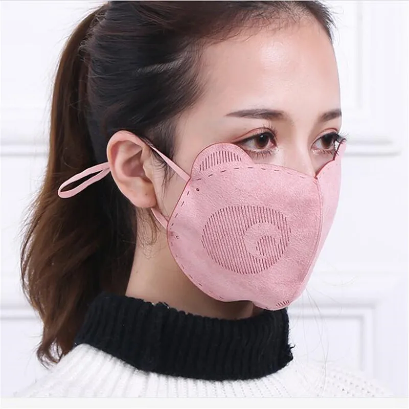 10 шт./упак. розовая маска Анти-пылезащитные маски женские взрослые оленьи зимние теплые пылезащитные дыхательные маски маска для лица Ткань