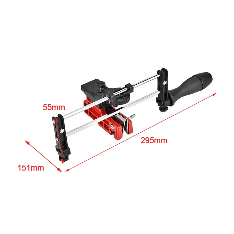 Manual Chain Sharpener Chainsaw Metal Bar Chain Filing Guide Grinding Tool for Lawn Mower