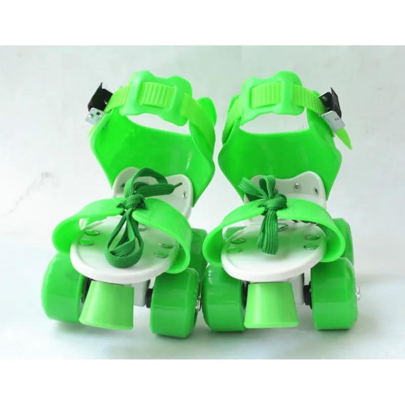 طفل هدايا الأطفال الرول الزلاجات صف مزدوج 4 عجلة أحذية التزلج تعديل حجم انزلاق مضمنة الزلاجات الأطفال بنين بنات