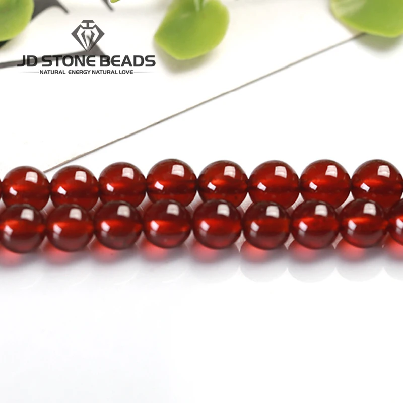 

Hot Natural Orange Garnet Stone Beads Color Dyed Round Loose Beads For Jewelry Making 4/5/6/7mm DIY Bracelet Necklace Accesory