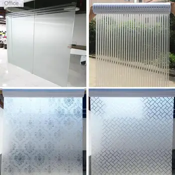 

45/60*500cm Office Window Decorative Film Static Glue free Scrub Glass Sticker Privacy Self-adhesive PVC Film kitchen Home Decor