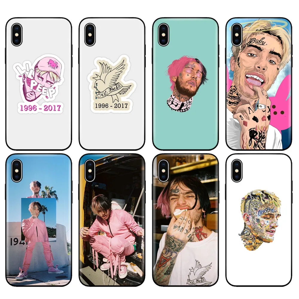 Черный ТПУ чехол для iphone 5 6 6s 7 8 plus x 10 силиконовый XR XS 11 pro MAX lil peep|Бамперы| |