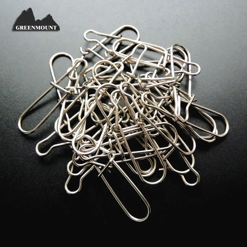 

wholesale 6#/8# easy lock fishing swivels interlock snap carabiner connectors stainless steel clasps