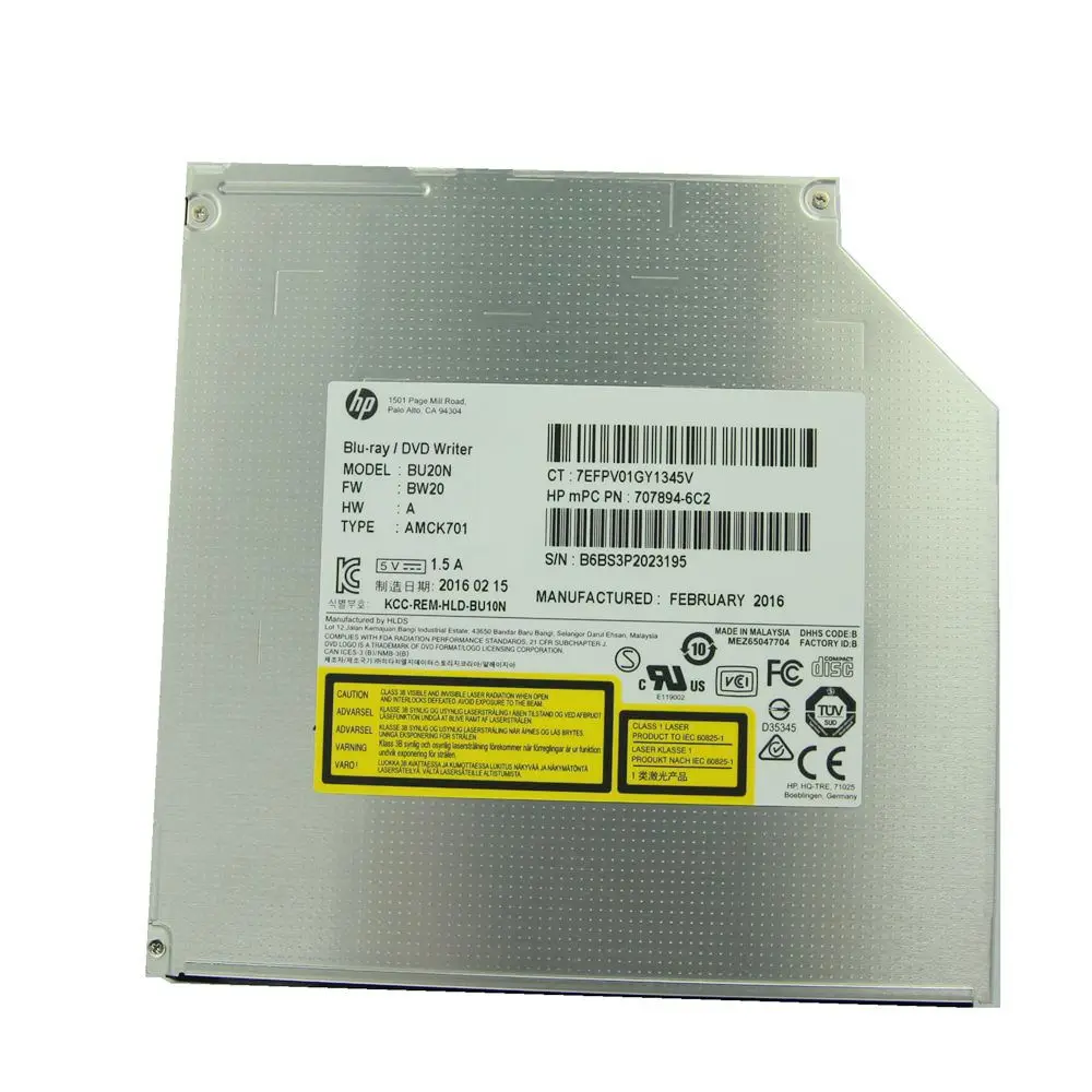 9,5 мм HL/hp BU20N SATA Blu-Ray BDRE DVDRW Rewriter Drive