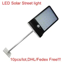 LED Уличные светильники 450lm 42 LED Солнечный Мощность уличном фонарном движения PIR Сенсор Лампы для мотоциклов Водонепроницаемый сад Безопасность лампы DHL