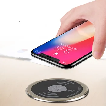 

Tinymons Universal Qi wireless charger Built into Desk For Samsung Galaxy S9 Wireless Charging Pad For iPhone X 8 fast charge