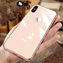 Анти шок закаленное стекло защитный телефонные чехлы для iPhone 6 6S 7 8 плюс мягкие ТПУ Край жесткий чехол для iPhone XS Max XR X 10