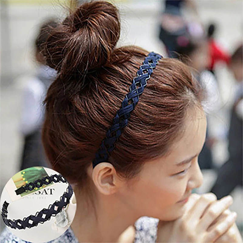 三つ編み布フラワーヘッドバンドシンプルエレガントなヘアバンド女性女の子ヘアアクセサリー Girls Hair Accessories Hair Accessoriesflower Headband Aliexpress