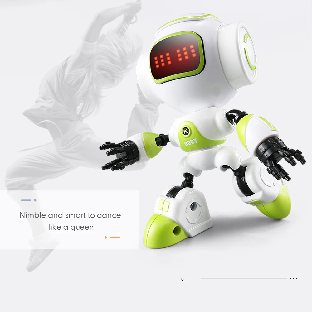 JJRC Интеллектуальный R8 RUKE/R9 Рубин сенсорное управление DIY жесты мини умный озвученный сплав робот Рождественский подарок детские игрушки