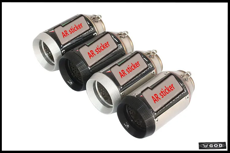 

Universal 51mm inlet Carbon fiber CNC Aluminum motorcycle exhaust muffler akrapovic exhaust for HONDA cbr600 cabr1000 z750 r1 r6