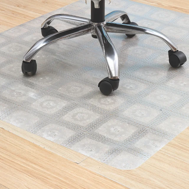 Color Wood floor protection mat computer chair mat Swivel chair pvc