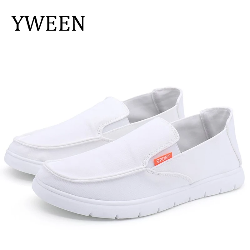 

YWEEN Canvas Shoes Men Breathable Casual Shoes Men Shoes Loafers Comfortable Outdoor Flat Lazy Shoes for Male Chaussure Homme