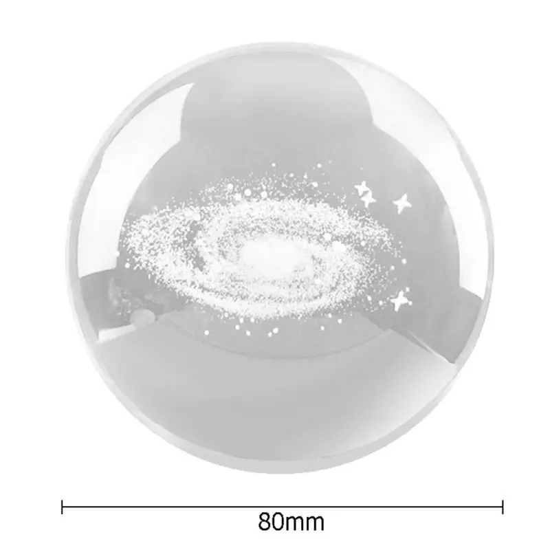60/мм 80 мм 3D Внутренняя гравировка Galaxy миниатюрный бытовой хрустальный шар стекло Craft украшения 2 размеры год