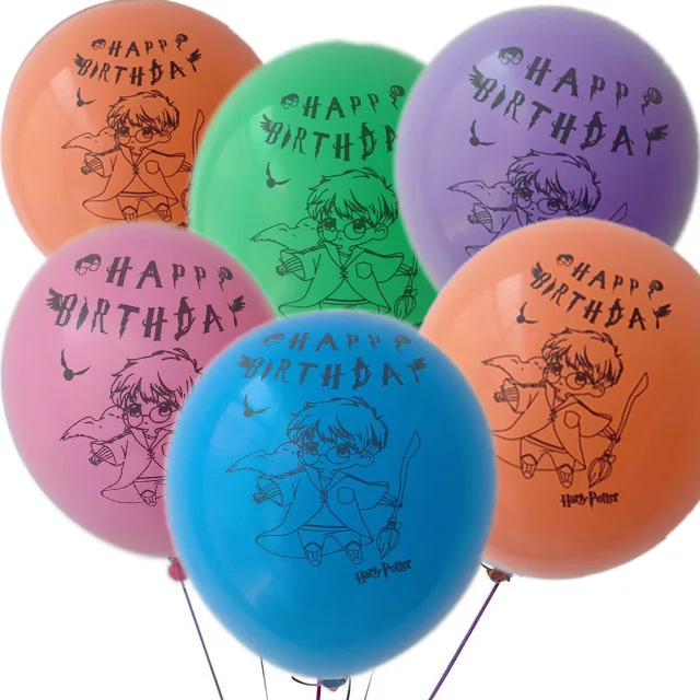 

Harry Party Decorations Happy Birthday Balloons Latex Ball for Magic Theme Boys Birthday Party Banner Ballons Baby Kids Favors