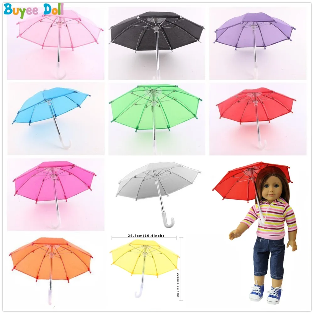 Cute Doll Toys Handmade Mini Umbrella for 18inch American Girl Dolls