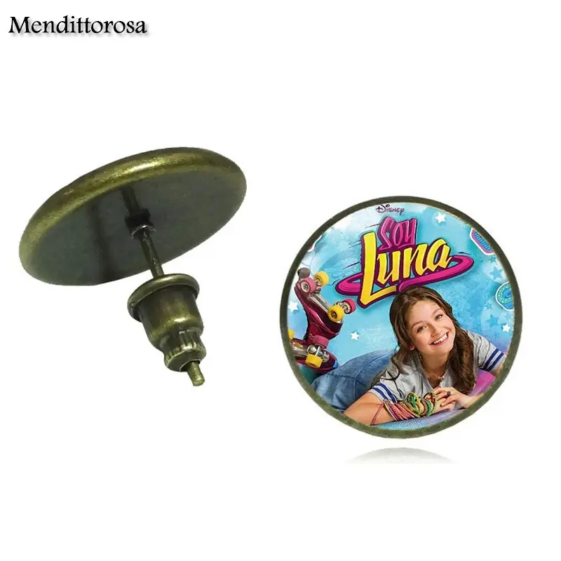 Серьги гвоздики Mendittorosa Super Pop Singer Soy Luna с бронзовым/серебряным/золотым клипсой для