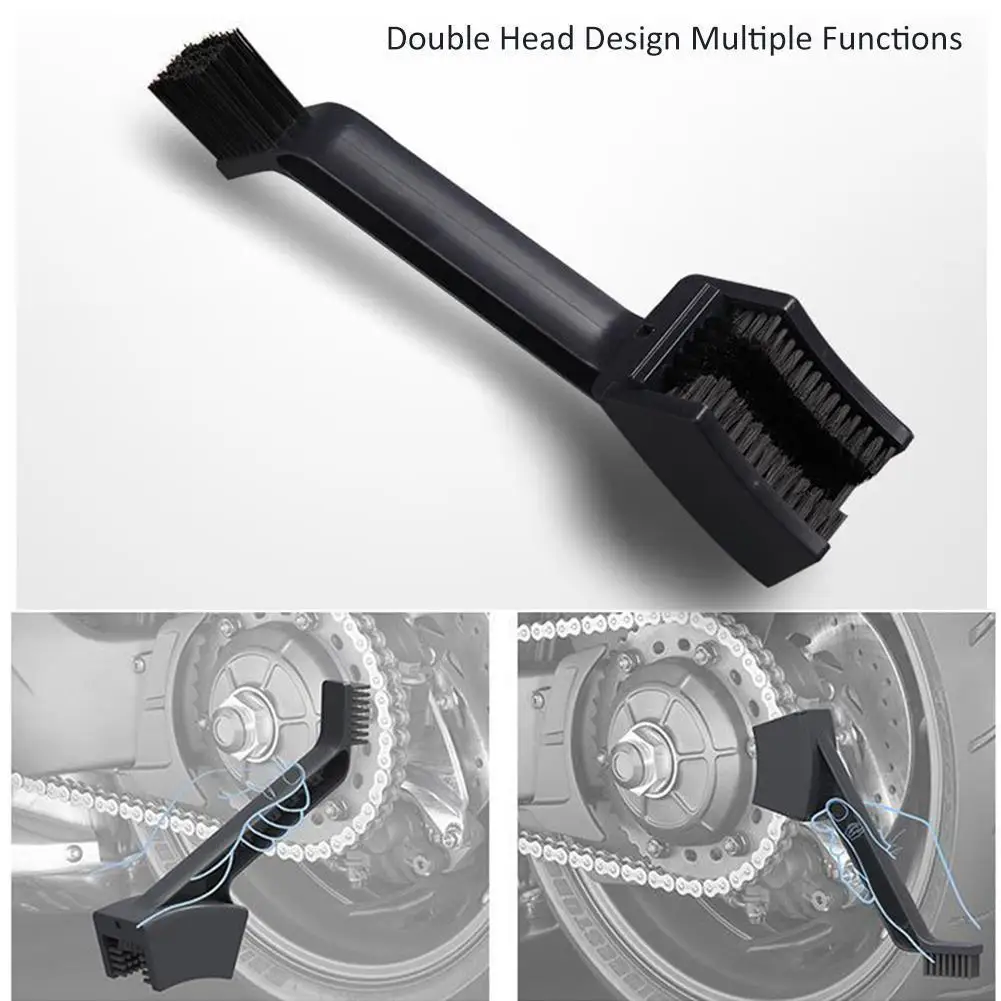 

26cm x 8cm x 5cm Double Head Cycling Motorcycle Motorbike Chain Crankset Brush Cleaning Tool