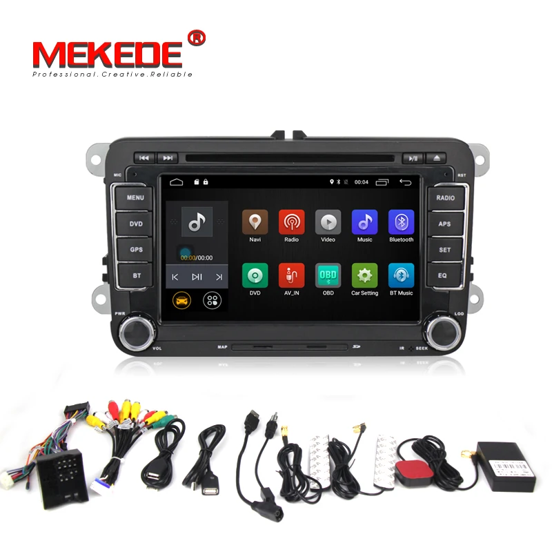 Clearance Wholesale! 4G LTE Quad core Android 7.1 Car radio audio Navigation GPS DVD Player for VW/Volkswagen/Passat/POLO/GOLF/Skoda/Seat 1