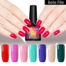 Belle Fille Nail Gel Polish 10ml Vampire Blood Red Wine Nail Polish Coat Party Makeup Gel UV LED Soak Off Rose Gel Nail Polish