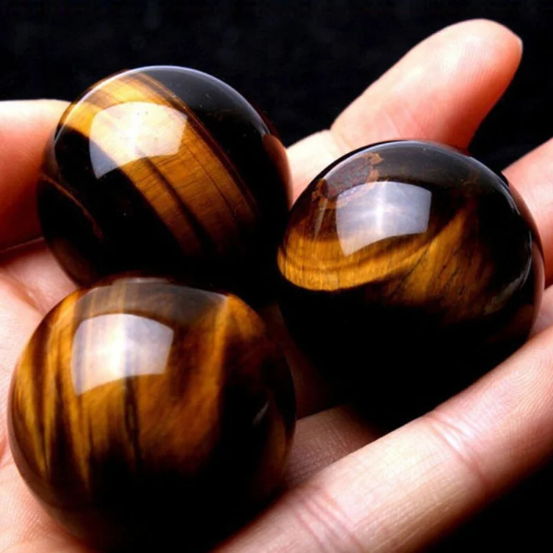 

1/3pcs Quartz Crystal Healing Ball Natural Crystal Stone Asian Rare Natural Tiger Eye Crystal Ball Hand Toy Magic Beads