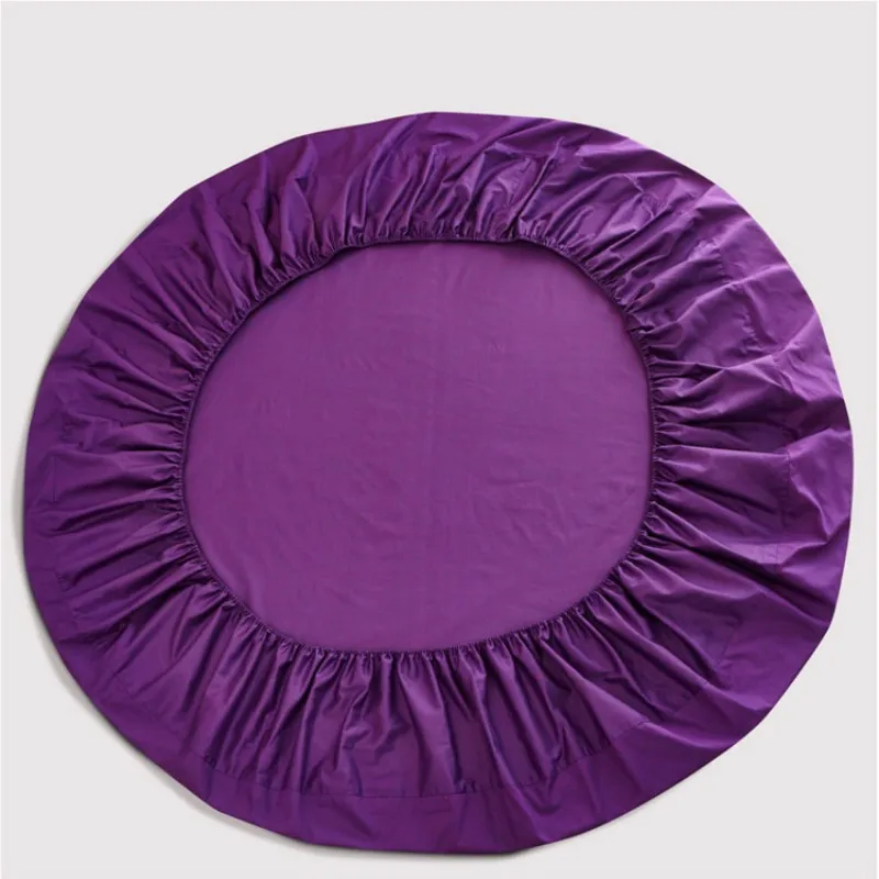 Bedding Sets Solid 100 Cotton Round Fitted Sheets Set Wedding Motel El Elastic Bed Sheet