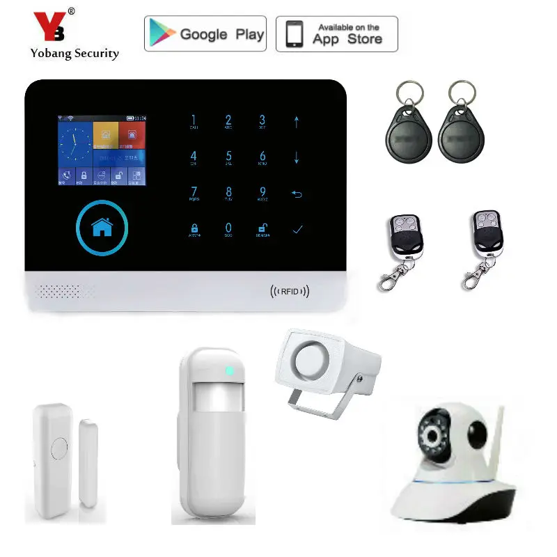 Yobang Security WiFi 2G GSM Home Security Alarm Home Protection GPRS Alarm System APP Control with indoor IP Camera цена Yobang Security WiFi 2G GSM Home Security Alarm Home Protection GPRS Alarm System APP Control with indoor IP Camera цены онлайн