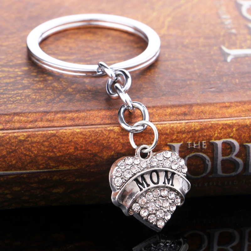 Clear Pink Mom Crystal Heart Charms Keyring Mommy Mother Mama Keychain For Family Women Key Chain Key Holder Mother S Day Gifts Key Chain Holder Chain Holderkeyrings Gifts Aliexpress