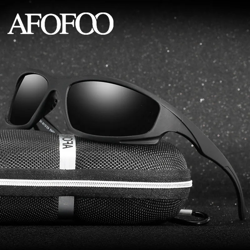 Бренд AFOFOO, поляризационные солнцезащитные очки для мужчин, для вождения, солнцезащитные очки, очки для ночного видения, UV400, очки Oculos de sol
