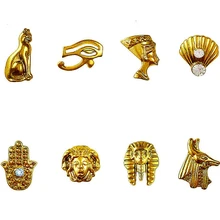 20 шт красота Египетский стиль золотые украшения ногтей 3D металлические украшения ногтей аксессуары инструменты