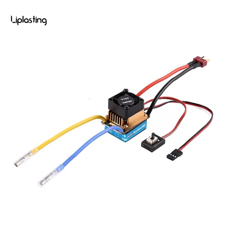 

OCDAY 2-3 Lipo/6-9NiMH 480A Dual Mode Brush Speed Controller ESC Regulator With Cooling Fan For 1/10 RC Car VSC Crawler
