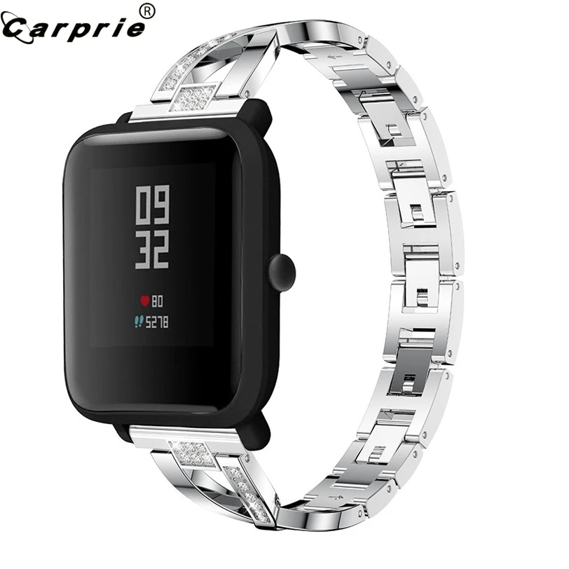 CARPRIE сменный металлический Кристальный ремешок для наручных часов Xiaomi Huami Amazfit Bip