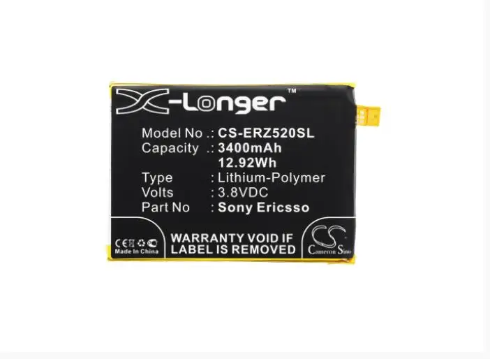 Cameron Sino 3400 Mah Batteria Per Sony Ericsson E6853 E6883 Xperia Z5 Premium Dual Sony Ericsso Mobile, Smartphone Batteria