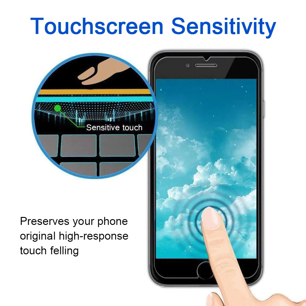 MUSTTRUE 3 шт для iPhone8 Plus экранированный 5D 9H закаленное стекло Защита для iPhone 7 6 6s Plus Защита экрана для iPhone 6s пленка